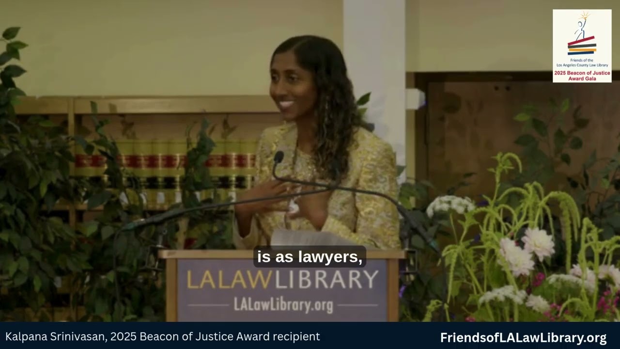 Kalpana Srinivasan   2025 Beacon of Justice Award recipient
